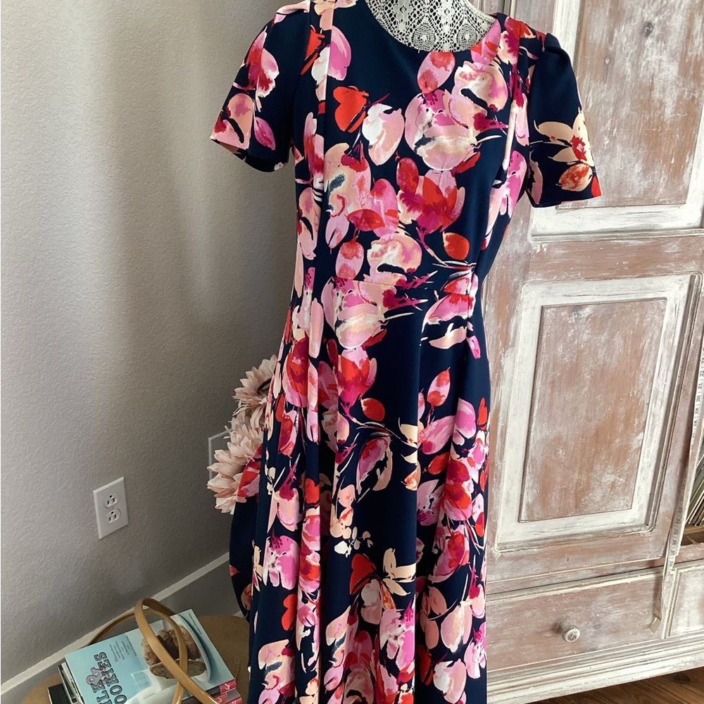 Calvin Klein floral midi dress size 12